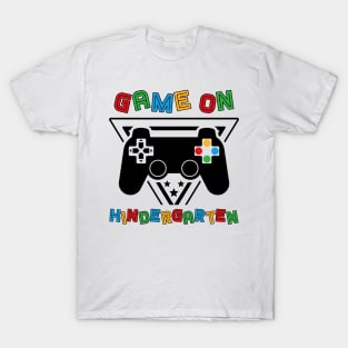 Back To School Game On Kindergarten Funny Gamer Kids Boys T-Shirt